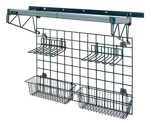 SGK-402436-1P.jpg The Quantum Store Grid Kit, with a 24 x 36 panel and green epoxy finish, includes a 40 wall track and features two wire baskets plus two utensil holders for efficient storage. It offers sleek organization with antimicrobial protection.