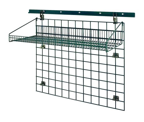 SGK-403036-1P.jpg The Quantum Store Grid Standard-Duty Kit features a 36W x 18D shelf atop a 36W x 30H grid panel, mounted on a 40 wall track. With multiple attachment points and a green epoxy antimicrobial finish, its ideal for efficient storage and organization.