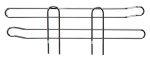 The Quantum Side Ledge is a 304 stainless steel rack designed to hold bread slices upright. Measuring 12D x 4H, it features a sleek design with rounded ends, vertical bars, and an added side ledge for improved functionality and modern appeal.