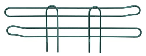 SL14P.jpg The Quantum Side Ledge, measuring 14D x 4H and finished with a green epoxy antimicrobial coating, features two parallel loops with three vertical rods, offering a simple yet effective structure for supporting plant growth.