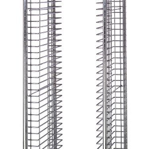 The Quantum Tray Cart is a mobile, end-loading rack measuring 27W x 21-3/4D x 69H. It holds 38 full-size trays, features a grid design for easy storage, four swivel casters for mobility, and has a chrome-plated finish.