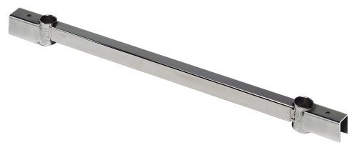 Æ An 18 aluminum Quantum Overhead Track Bracket, double-sided with square brackets and circular attachment points at each end. Ideal for structural reinforcement, it features a sturdy design. Made in USA and NSF certified.