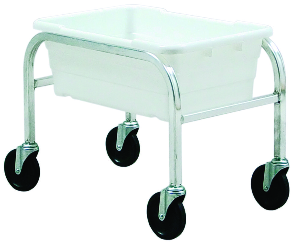 Quantum Tub Rack, Mobile. Weight Per Bin, End Loading, Holds (1) White Tubs, (4) 5" Swivel Polyolefin Casters