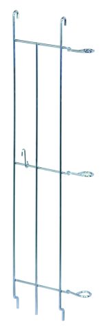 Chrome-plated Quantum Tray Slide, 32D, with 10 tray capacity; features hooks at both ends and four side loops for versatile hanging or securing. Compatible with NSF (1 pair) standards, ideal as a tray slide accessory.