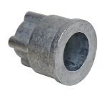 A Quantum Post Insert (4 pack) contains small cylindrical metal components, each with a larger hollow center and a smaller diameter at the opposite end, resembling a tube or spacer. Their surface is slightly textured and metallic gray.