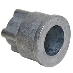 A Quantum Post Insert (4 pack) contains small cylindrical metal components, each with a larger hollow center and a smaller diameter at the opposite end, resembling a tube or spacer. Their surface is slightly textured and metallic gray.