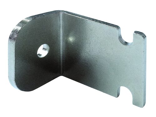 The Quantum Wire Louvered Panel Mounting Clip pack includes 4 metallic clips designed for offset wall mount applications, featuring a circular hole on one arm and a semi-circular notch on the other, with smooth reflective surfaces and beveled edges. (Hardware not included).