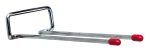 The Quantum Double Rod, 10 Pronged, features a rectangular handle with two parallel rods ending in red caps. Designed for louvered panels, it supports up to 15 lbs., with upward-bending rods for secure holding or supporting items.