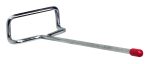 The Quantum Single Rod, 9 Pronged tool, featuring a rectangular loop handle and a straight rod with a red rubber tip, is designed for use on louvered panels. It has a 15 lbs. load capacity and is ideal for manipulation or adjustment tasks.