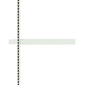 The Quantum Partition Wall Add-On Unit, single-sided, features a white finish with an upright and three tie-bars for support. Measuring 18W x 26D x 70H, this minimalistic unit is both functional and adjustable.