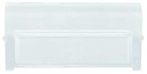 A rectangular, translucent hard plastic lid with rounded edges for QUS230 and QUS234, featuring a clear window and two indents. Sold as Quantum Clear Window (priced per each, 12 per carton).