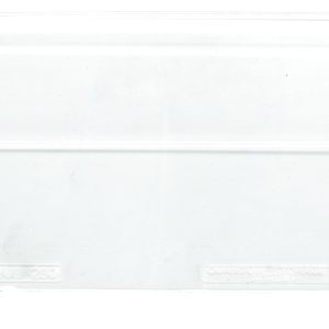 The Quantum Clear Window is a transparent plastic lid featuring a rectangular shape, clear window, slightly raised edge, and smooth surface. Its designed for the QUS260 and sold per each (4 per carton), with faint imprints that are not easily readable.