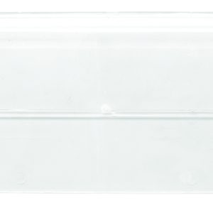 The Quantum Clear Window is a clear plastic cover with a rectangular shape and curved top edge, designed for the QUS270. It features a plain, distinct pattern-free design on a white background and is priced per each (3 each per carton).