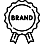 a seemingly award symbol with the word brand inside it