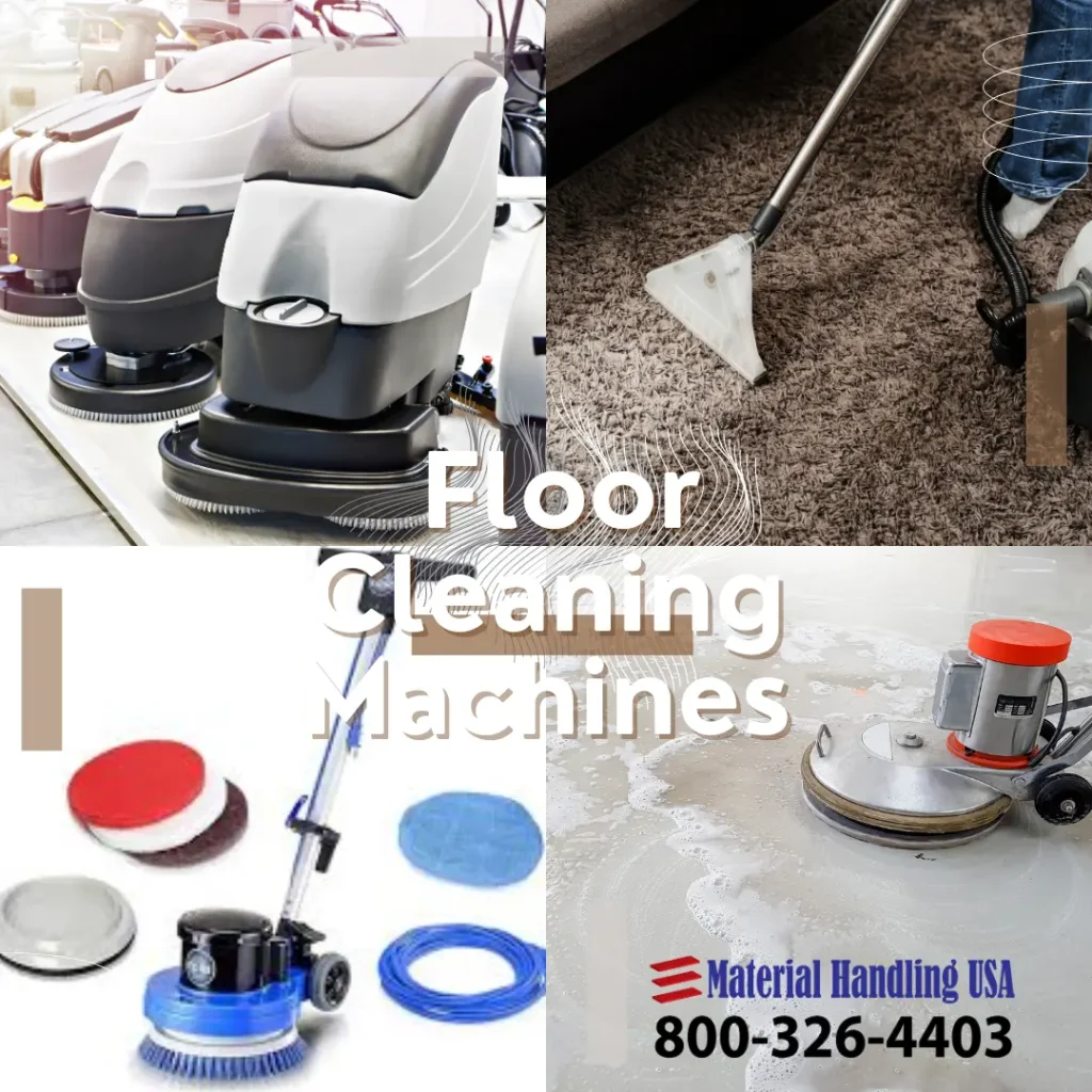 Floor Cleaning Machines like auto scrubbers, buffers and polishers, and carpet extractors