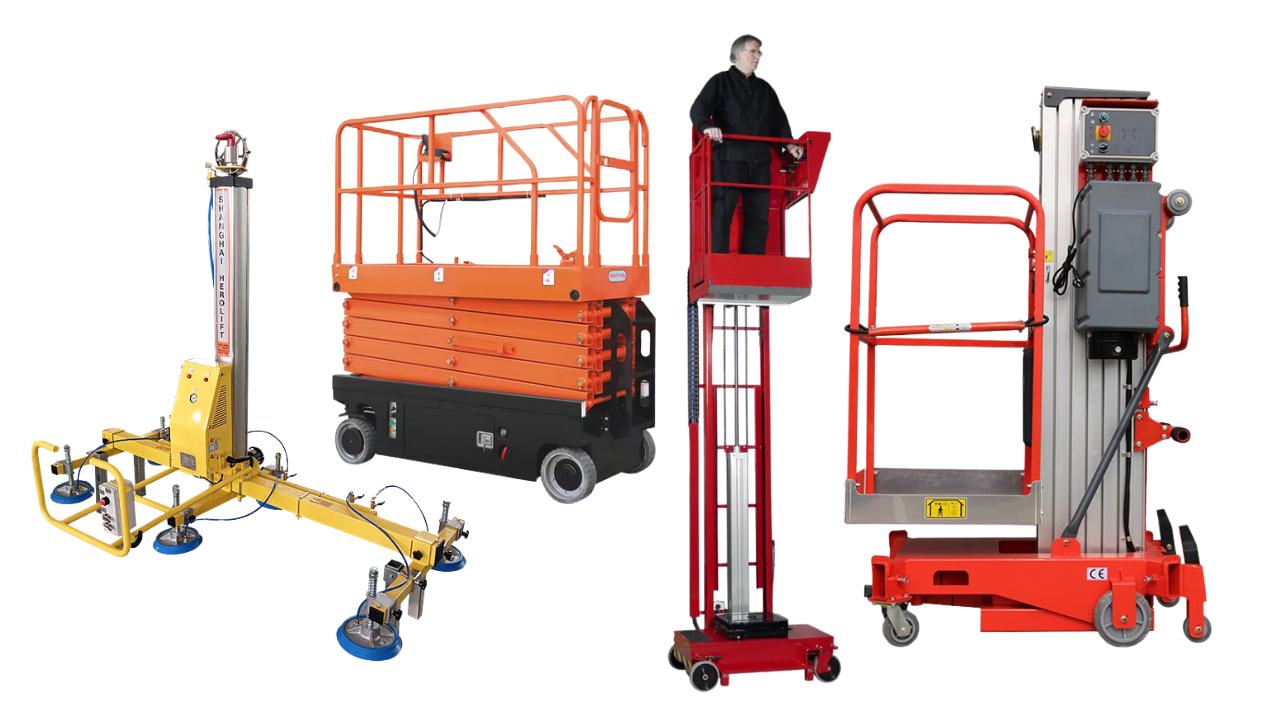 Safe compressed air lift for industrial paint room