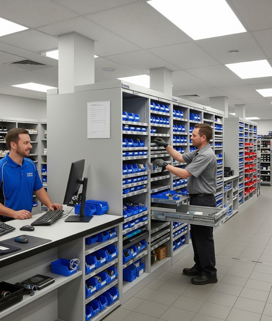 A man standing in a room with a computer.
