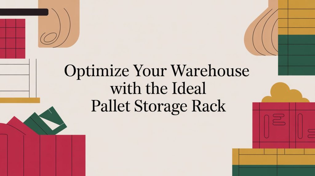 Pallet storage rack system in a warehouse