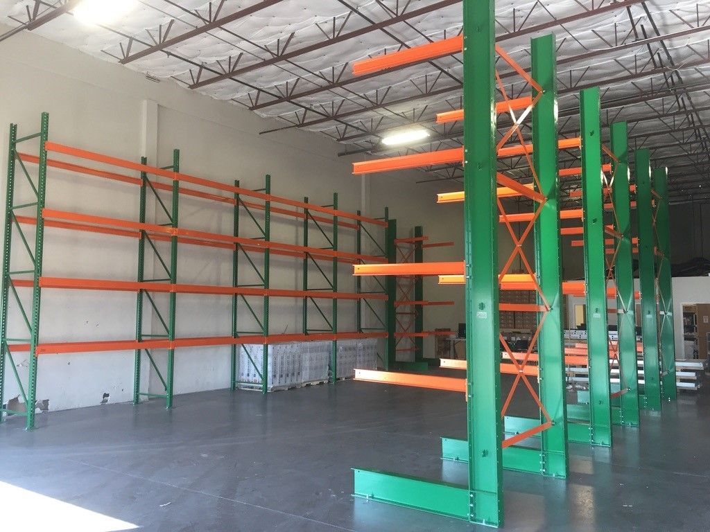 Cantilever and pallet rack system for building materials storage