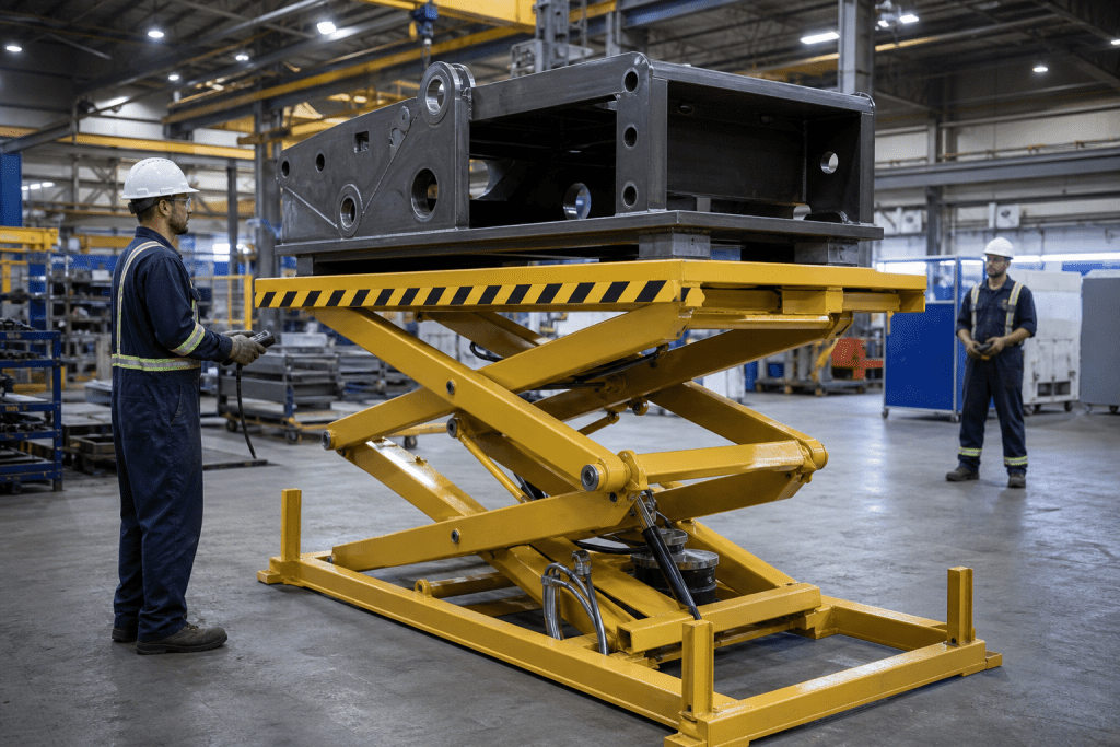 Compressed air lift for hazardous industrial areas