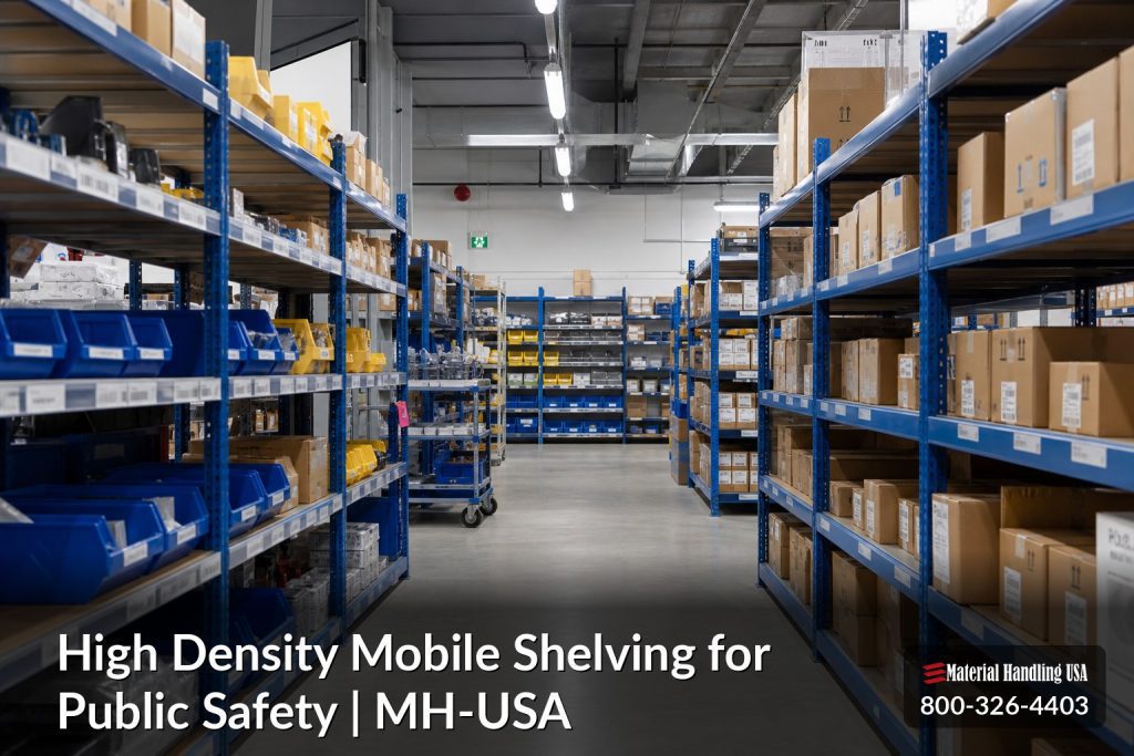 High Density Mobile Shelving for Public Safety | MH-USA - high density mobile shelving for