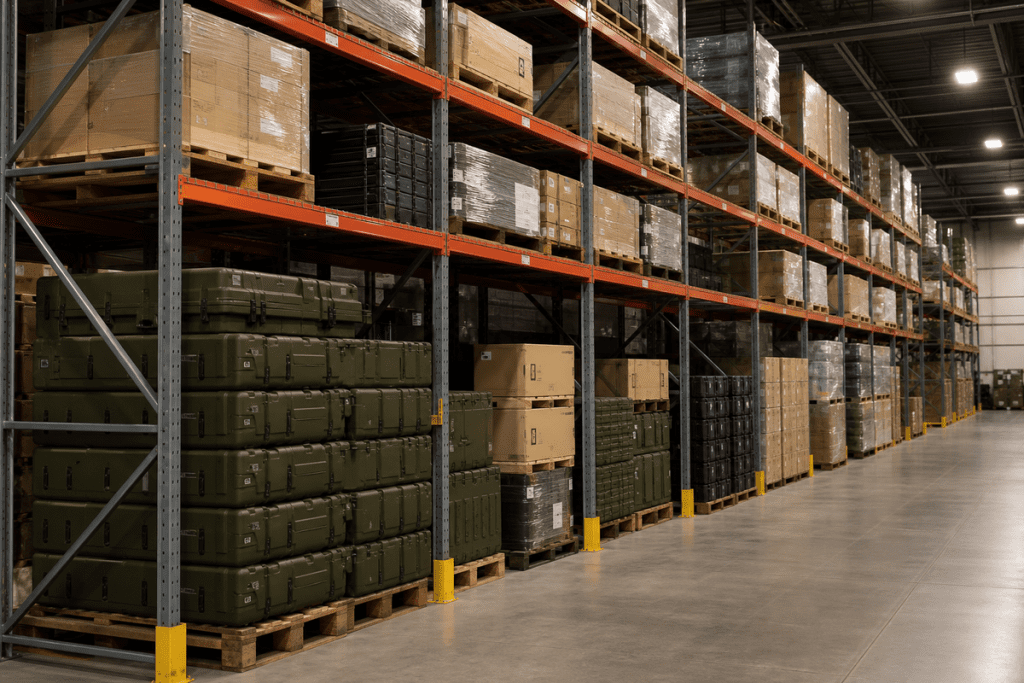 Pallet rack for military and government storage