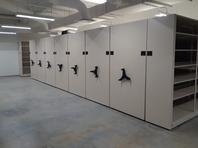 Aurora mobile shelving system installed in South Jordan, Utah