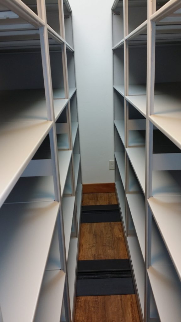 Aurora mobile shelving for medical records at Upper Valley ENT and Allergy