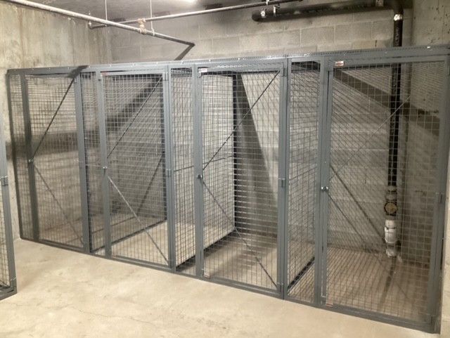 Wire partition security cage installed for colocation data center by MH-USA