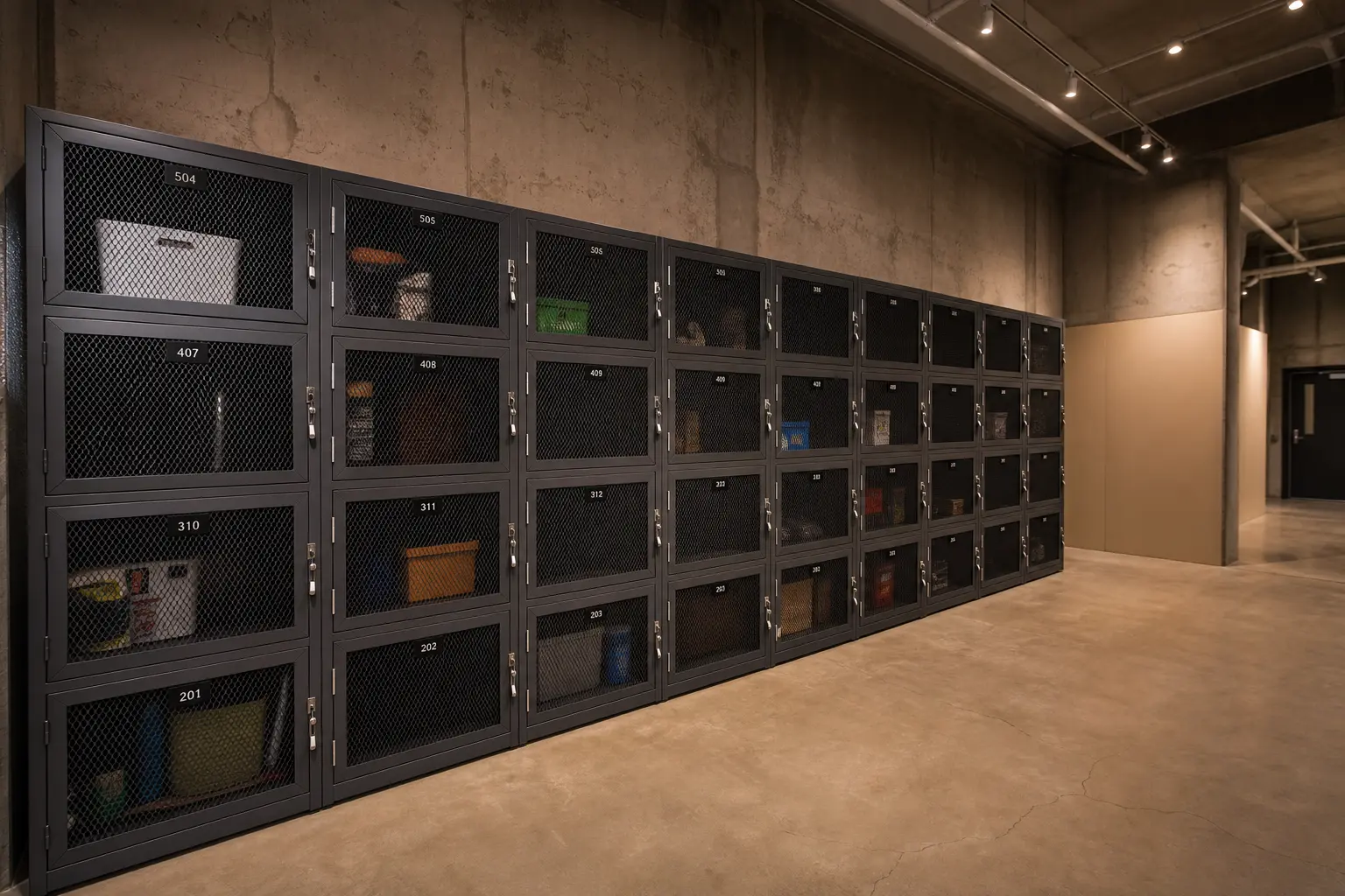 Apartment Building Tenant Storage Lockers - professional view 1