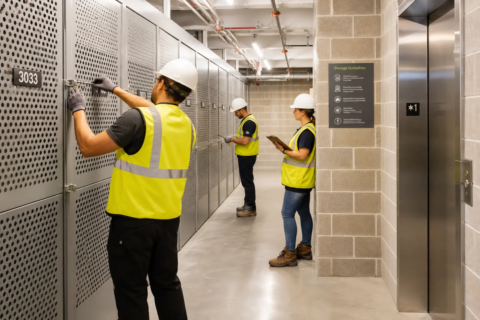 Apartment Building Tenant Storage Lockers - professional view 3