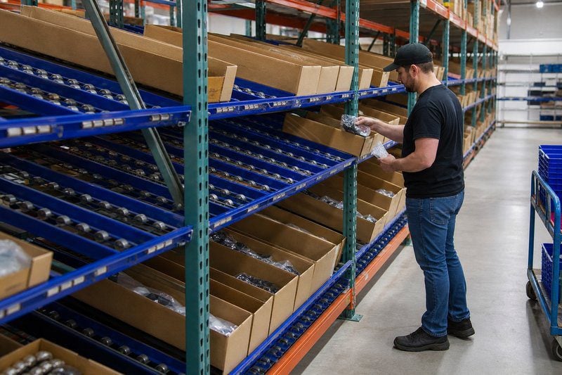 Carton flow rack for case picking