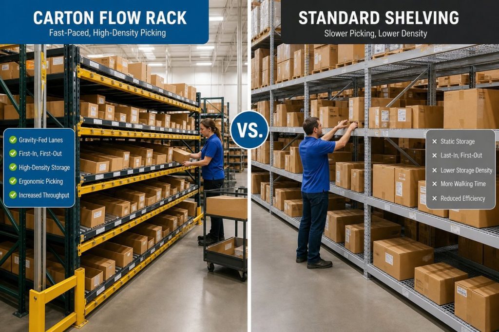 Carton flow vs other picking systems
