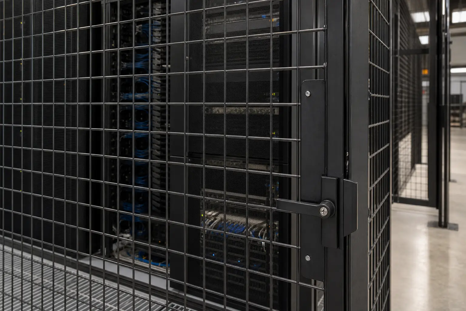 Data Center Colocation Cage With Server Racks - professional view 2