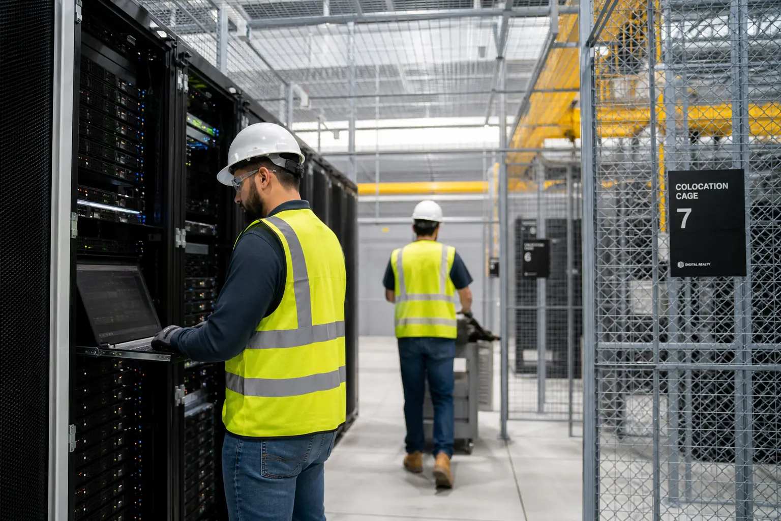 Data Center Colocation Cage With Server Racks - professional view 3