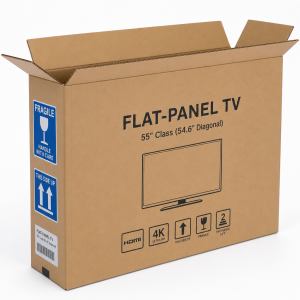MH-USA 22 x 6 x 16 inch Flat-Panel TV Box - corrugated cardboard shipping box for flat screen televisions