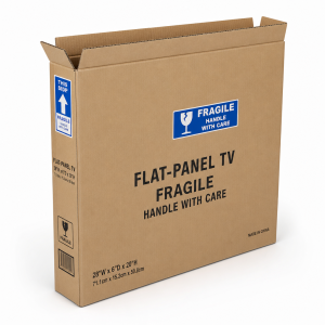 MH-USA 28 x 6 x 20 inch Flat-Panel TV Box - corrugated cardboard shipping box for flat screen televisions
