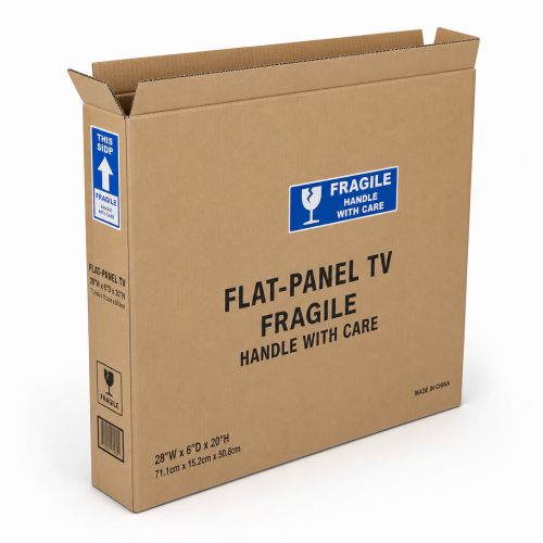 flat-panel-tv-box-28x6x20-ai-1 MH-USA 28 x 6 x 20 inch Flat-Panel TV Box - corrugated cardboard shipping box for flat screen televisions