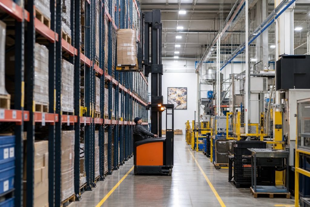 Narrow aisle in manufacturing