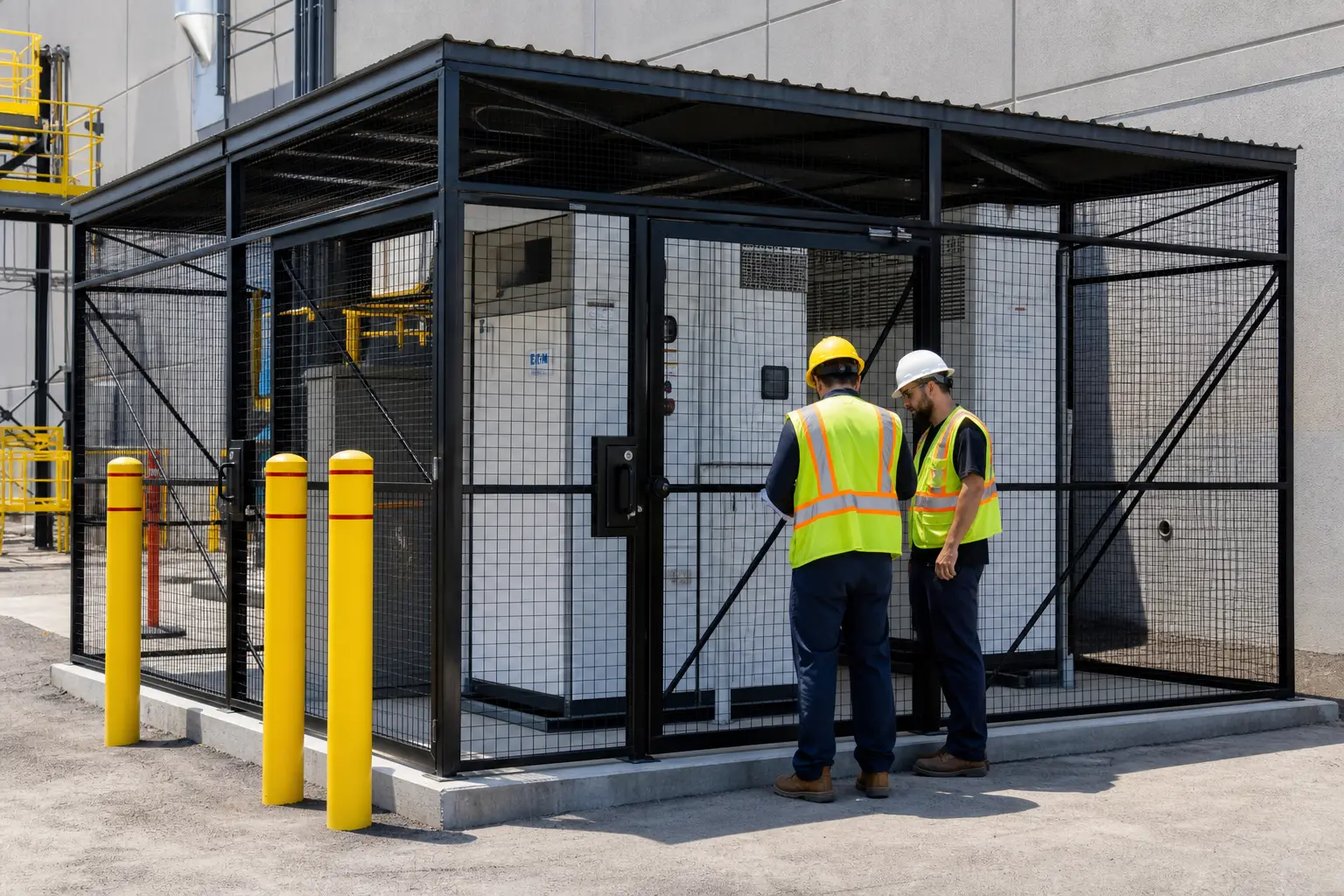 Outdoor Security Cage Protecting Equipment - professional view 3
