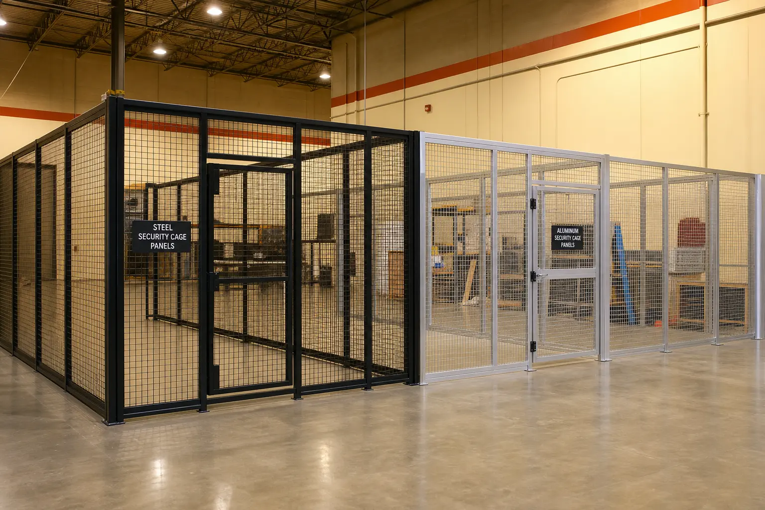 Steel Security Cage Panels Vs Aluminum Comparison - professional view 1