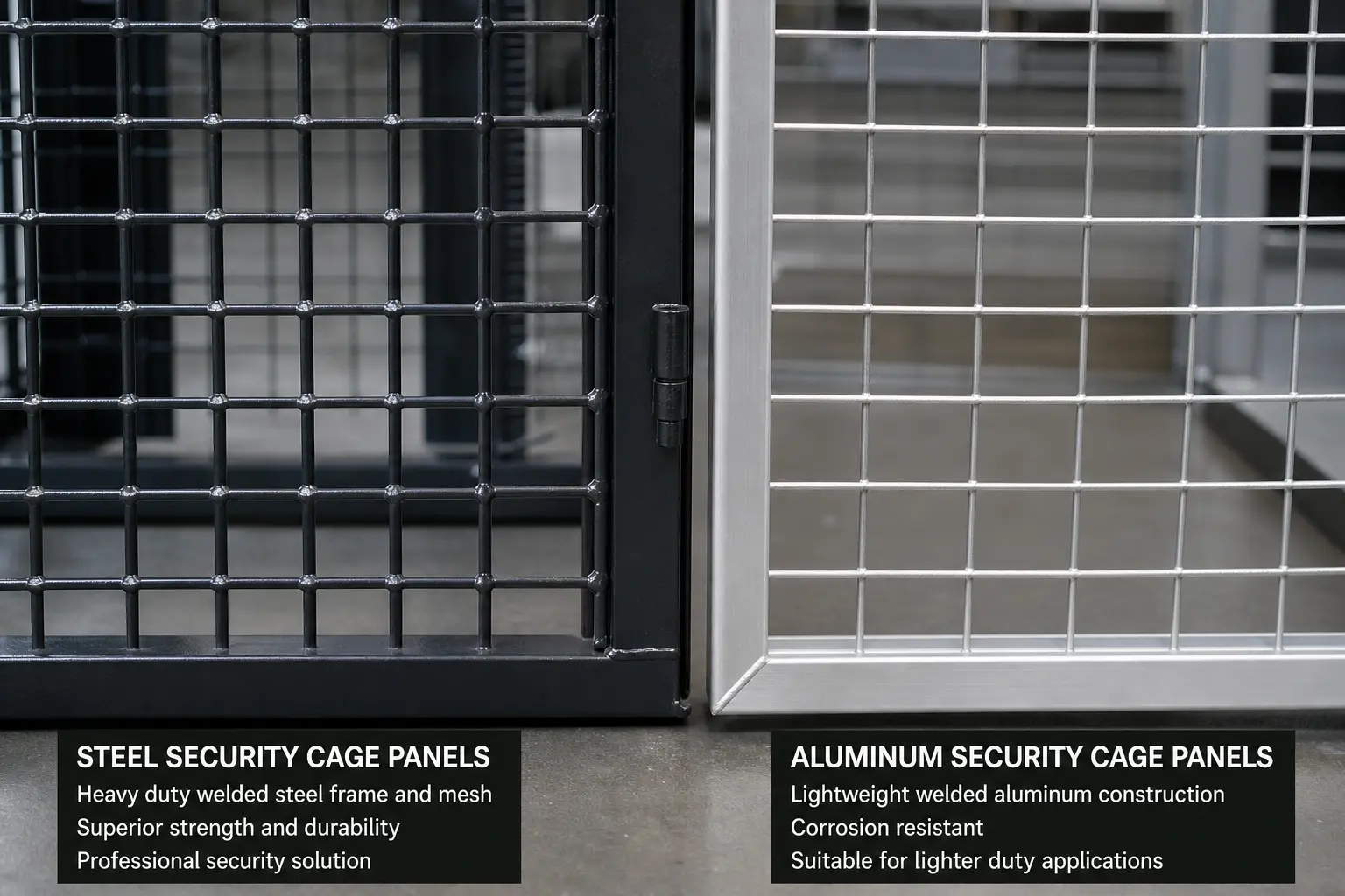 Steel Security Cage Panels Vs Aluminum Comparison - professional view 2