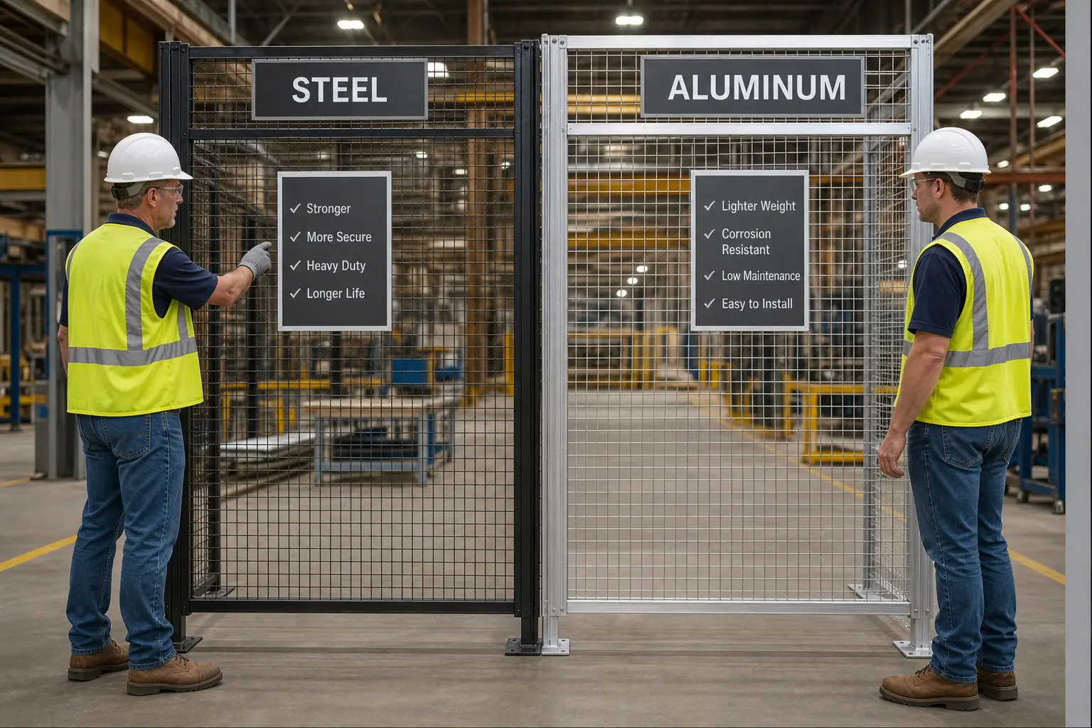 Steel Security Cage Panels Vs Aluminum Comparison - professional view 3