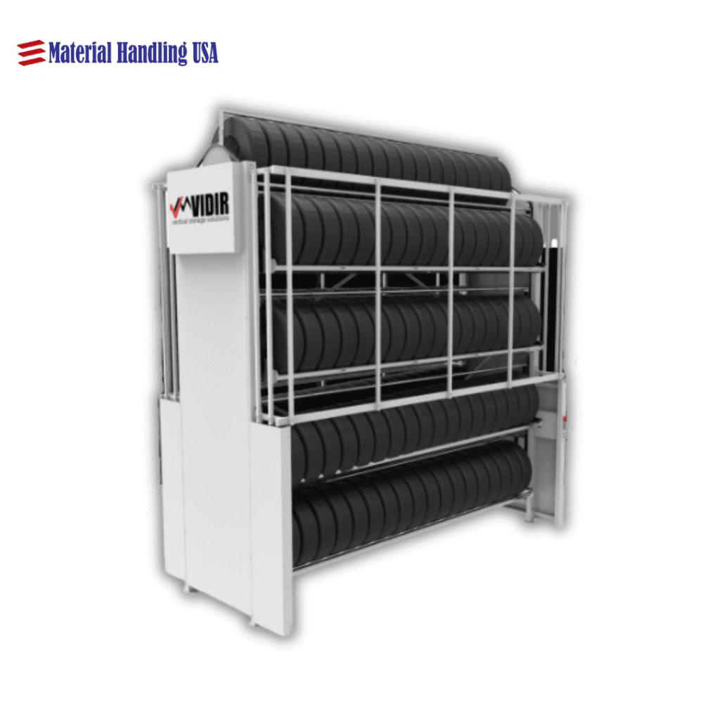 Vidir tire carousel vertical storage for auto dealerships
