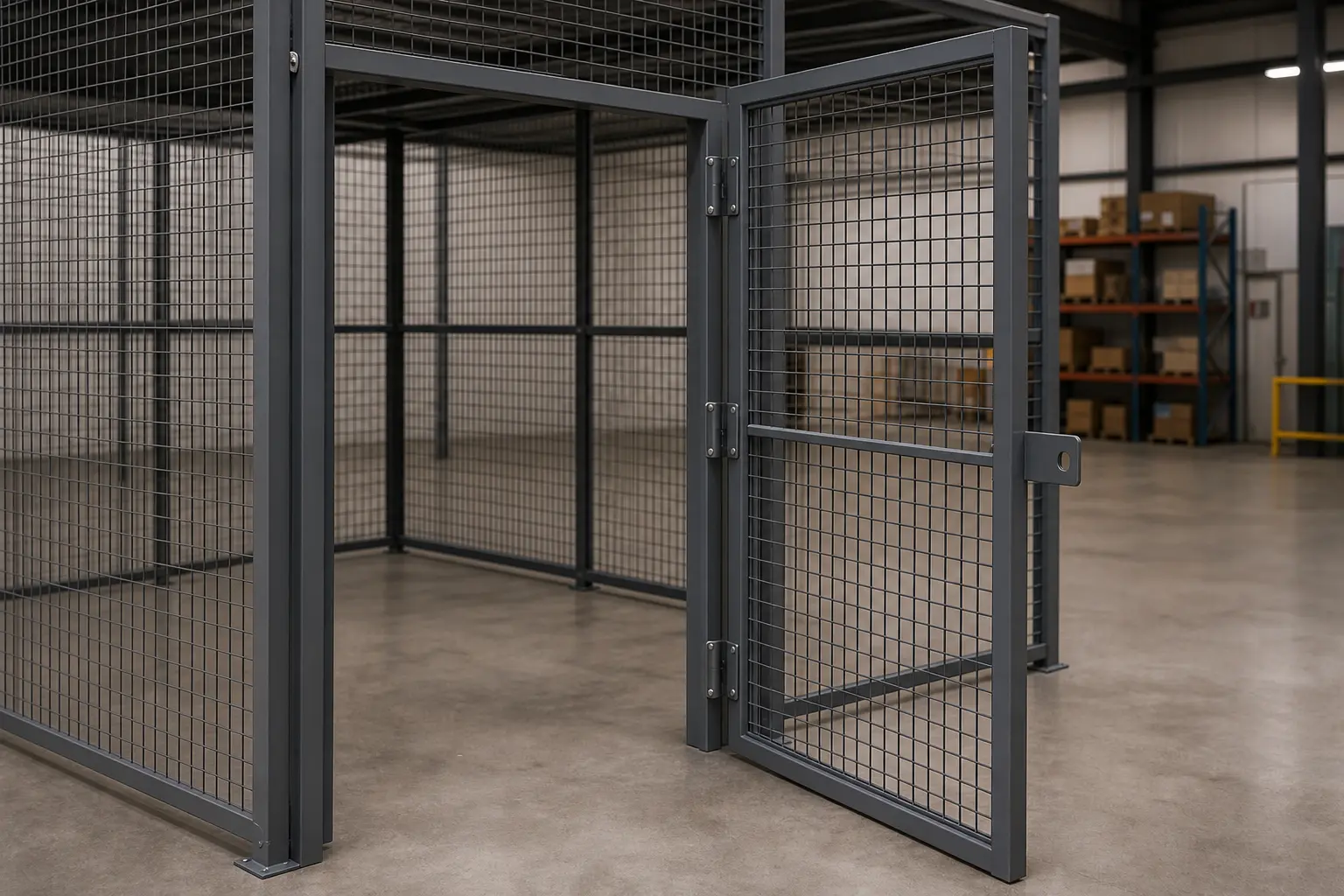 Safety doors and interlocked access gates for machine guarding systems