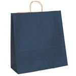 MH-USA 18 x 7 x 18 3/4" Navy Tinted Shopping Bags