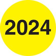MH-USA 3" Circle - "2024" (Fluorescent Yellow) Year Labels