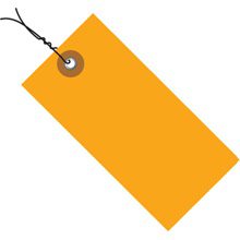 MH-USA 3 3/4" x 1 7/8" Orange Tyvek® PW Shipping Tag