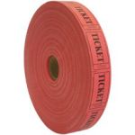 MH-USA 1" x 3/4" Red Single Ticket