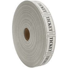 MH-USA 1" x 3/4" White Single Ticket